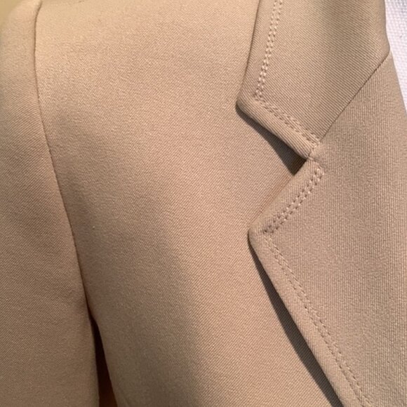 VERTIGO Paris Light Tan Blazer Signature Buckles Lined Career Elegant Vintage S - Picture 4 of 9